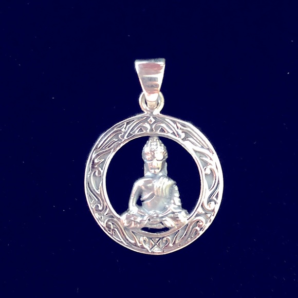 Sterling Silver Buddha Pendant - Picture 1 of 4